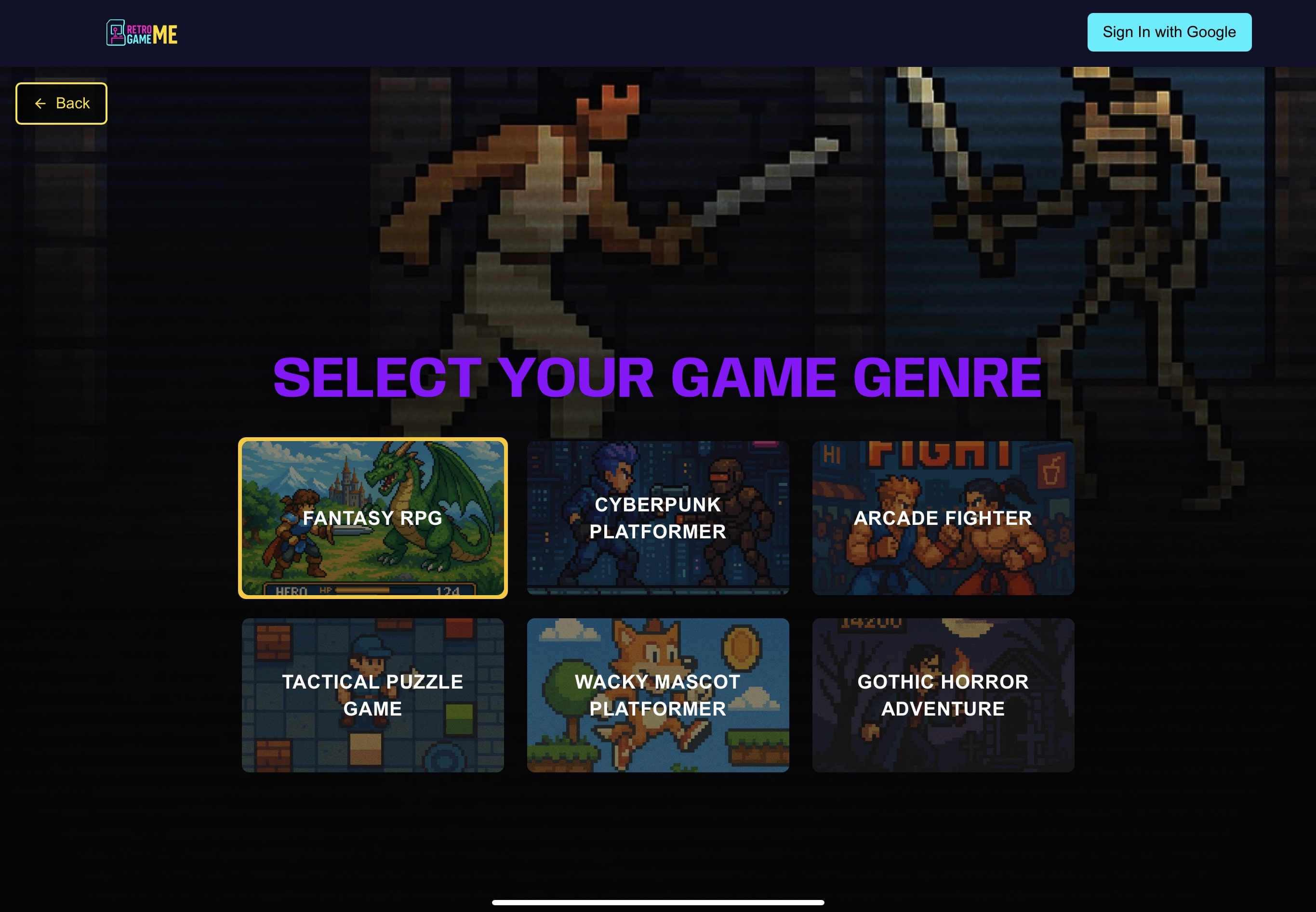 RetroGame Me features